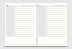 每日计划本周行程本小随身时间管理效率清单打卡自律训练学习生工